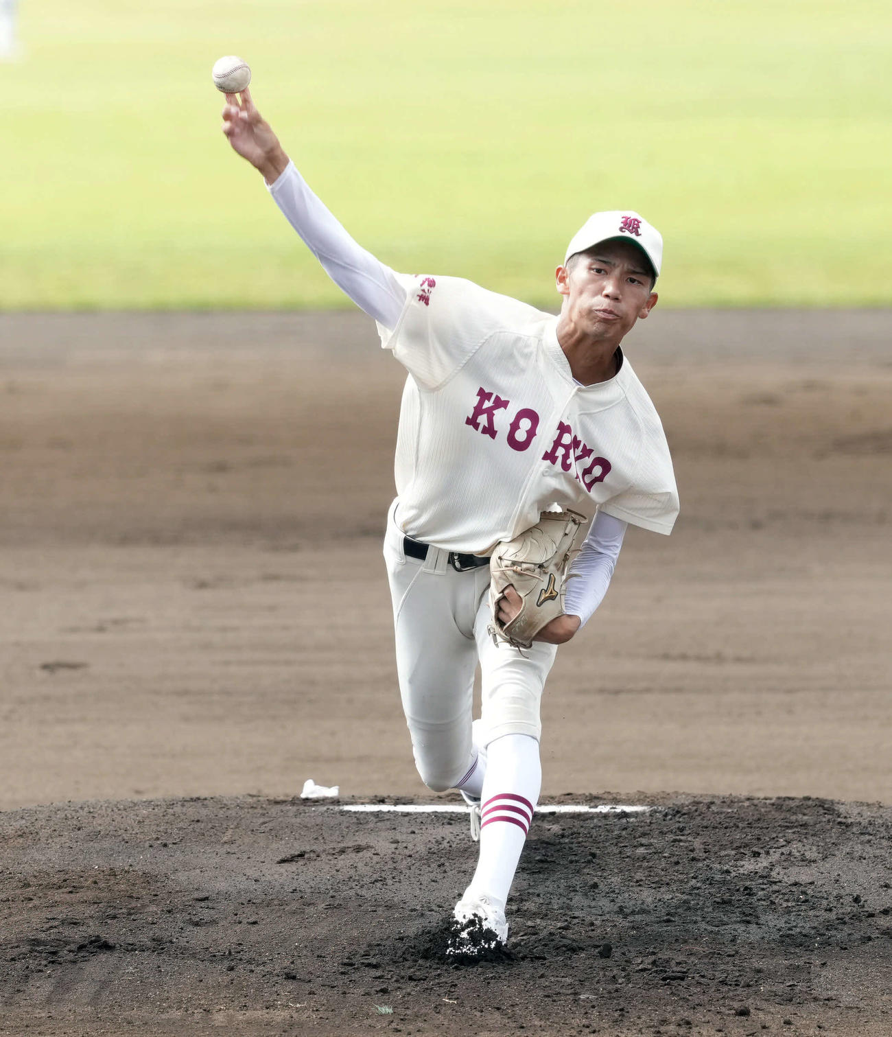 千葉経大付対拓大紅陵　拓大紅陵の先発堀込（撮影・たえ見朱実）