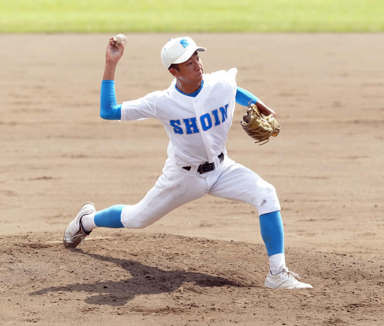 八千代松陰対木更津　7回からマウンドに上がった八千代松陰・石倉（撮影・たえ見朱実）