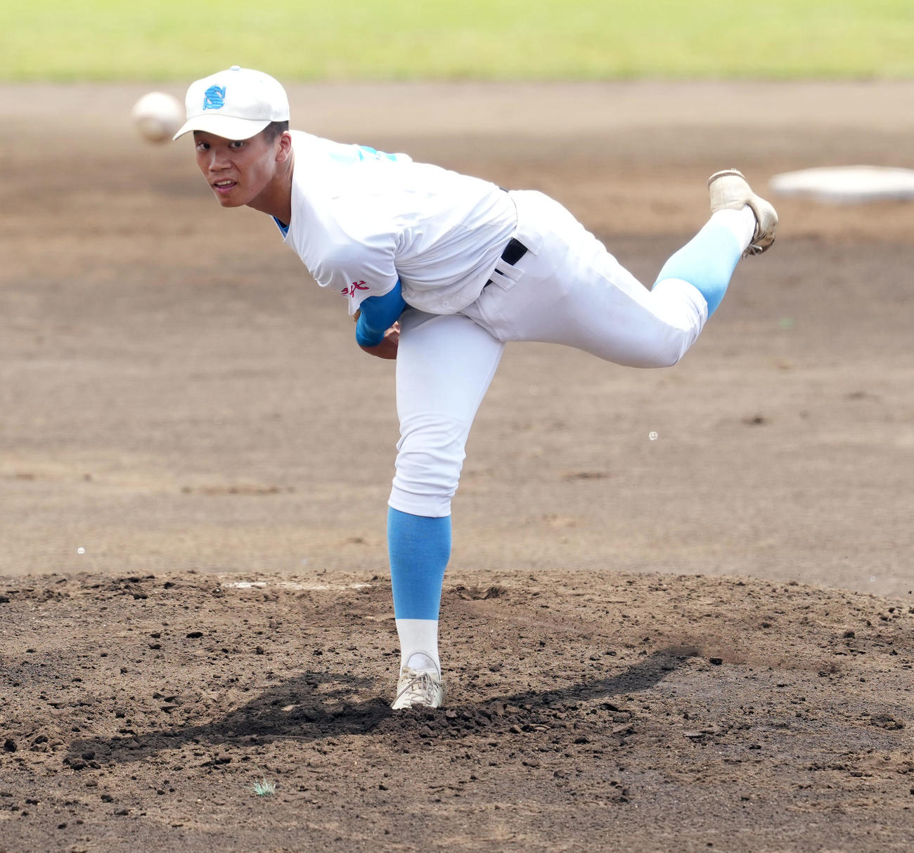 八千代松陰対木更津　八千代松陰の先発高橋優（撮影・たえ見朱実）