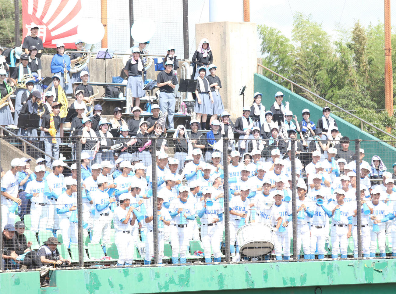 高校野球千葉大会　八千代松陰対木更津　八千代松陰応援スタンド（撮影・北村健龍）