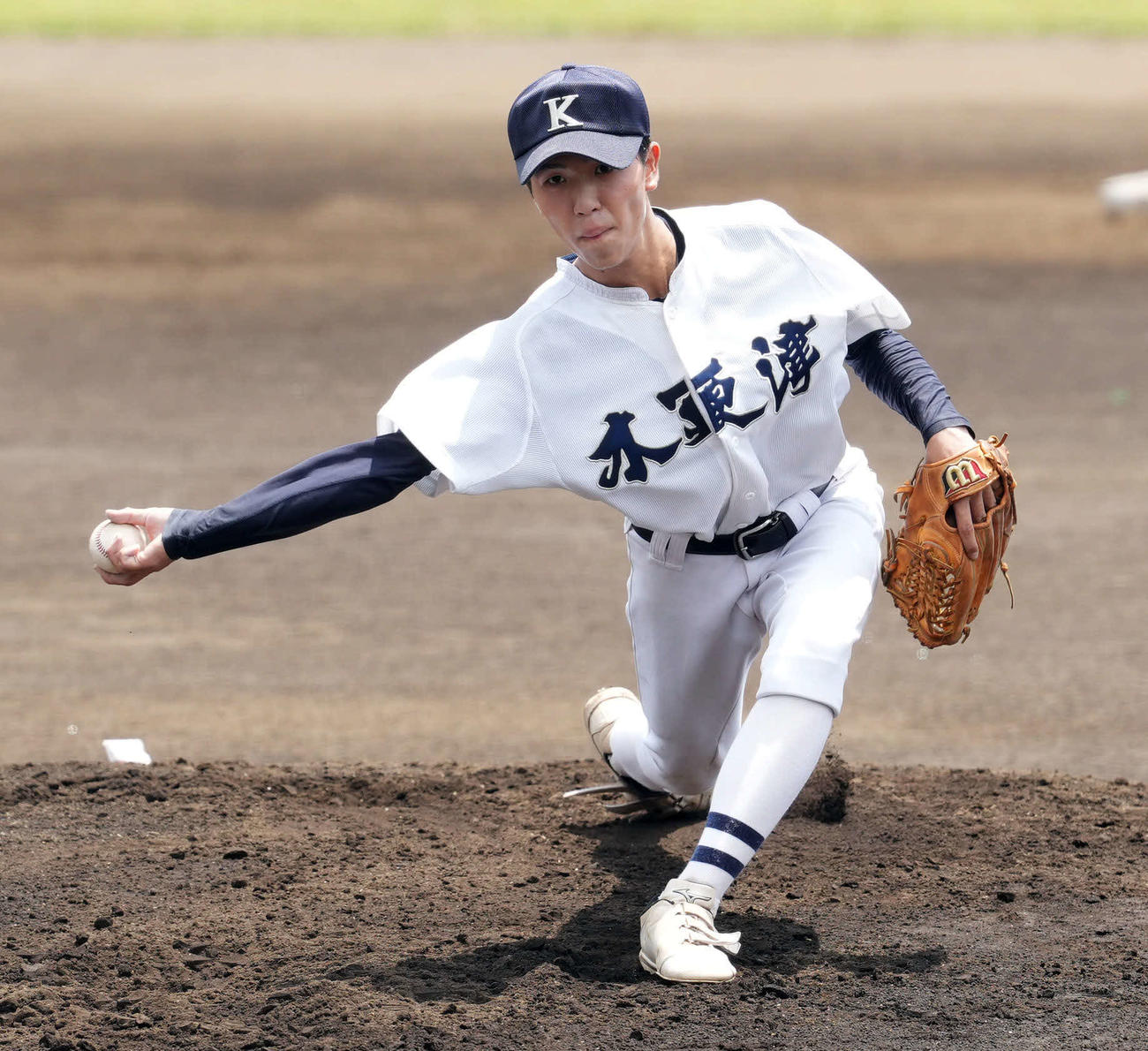 八千代松陰対木更津　木更津の先発風穴（撮影・たえ見朱実）