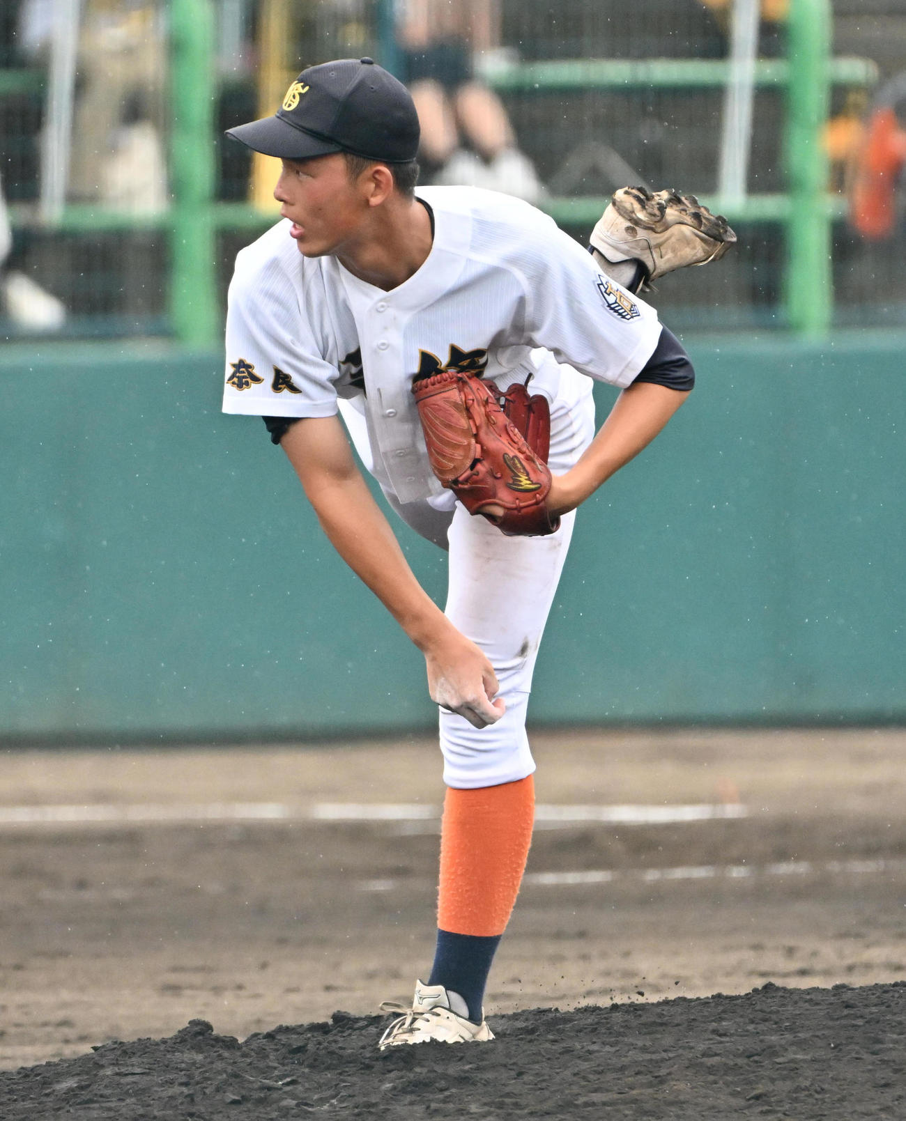 奈良対五條　五條2番手の馬石（撮影・石井愛子）