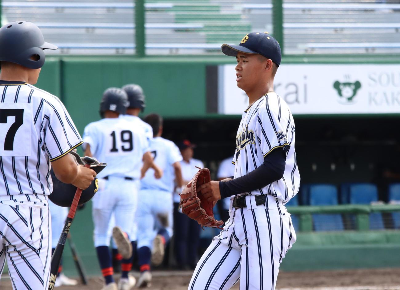 先発した白樺学園の神谷（撮影・保坂果那）