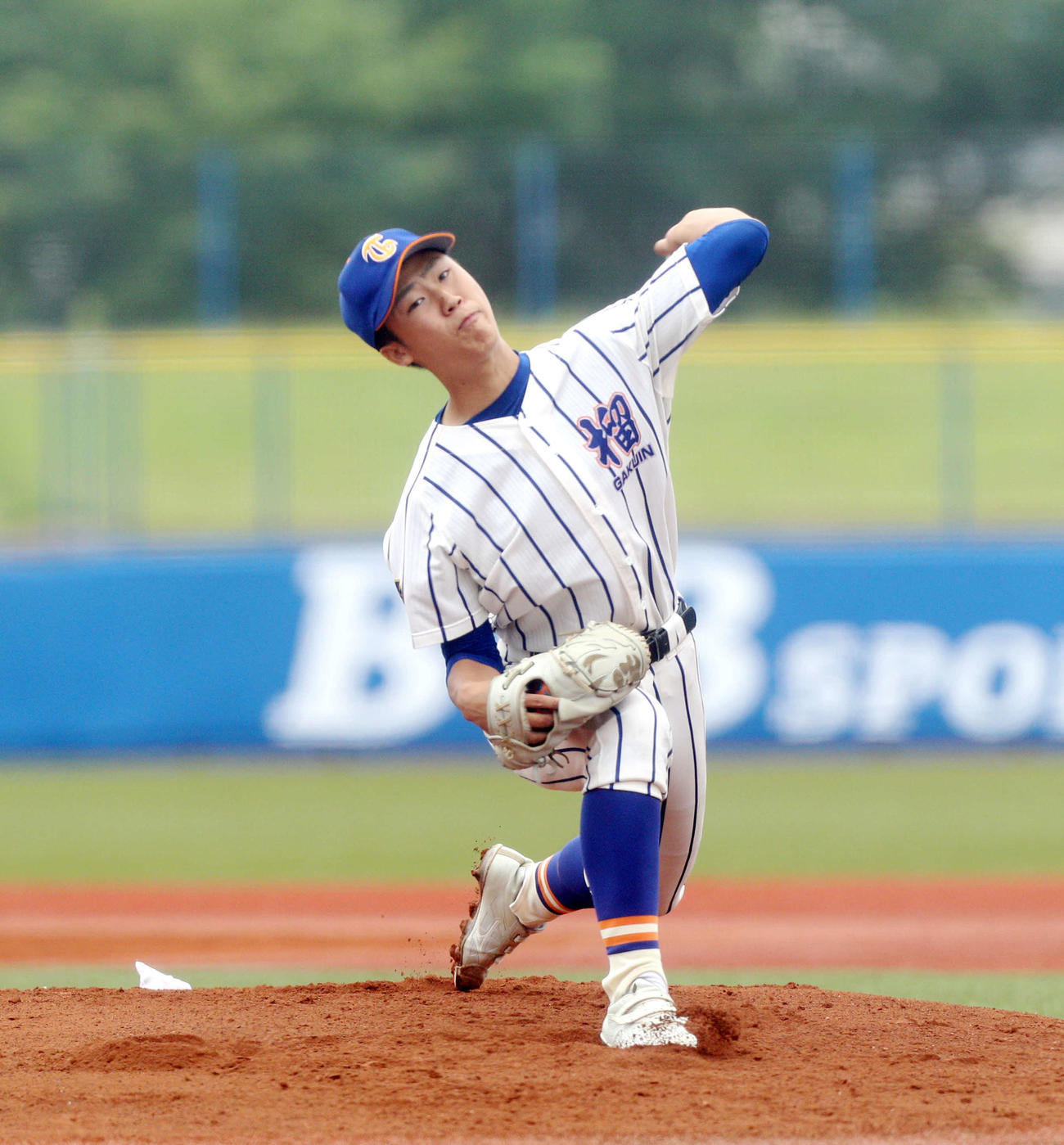 東北学院榴ケ岡対石巻　完投した東北学院榴ケ岡・佐々木健（撮影・木村有優）