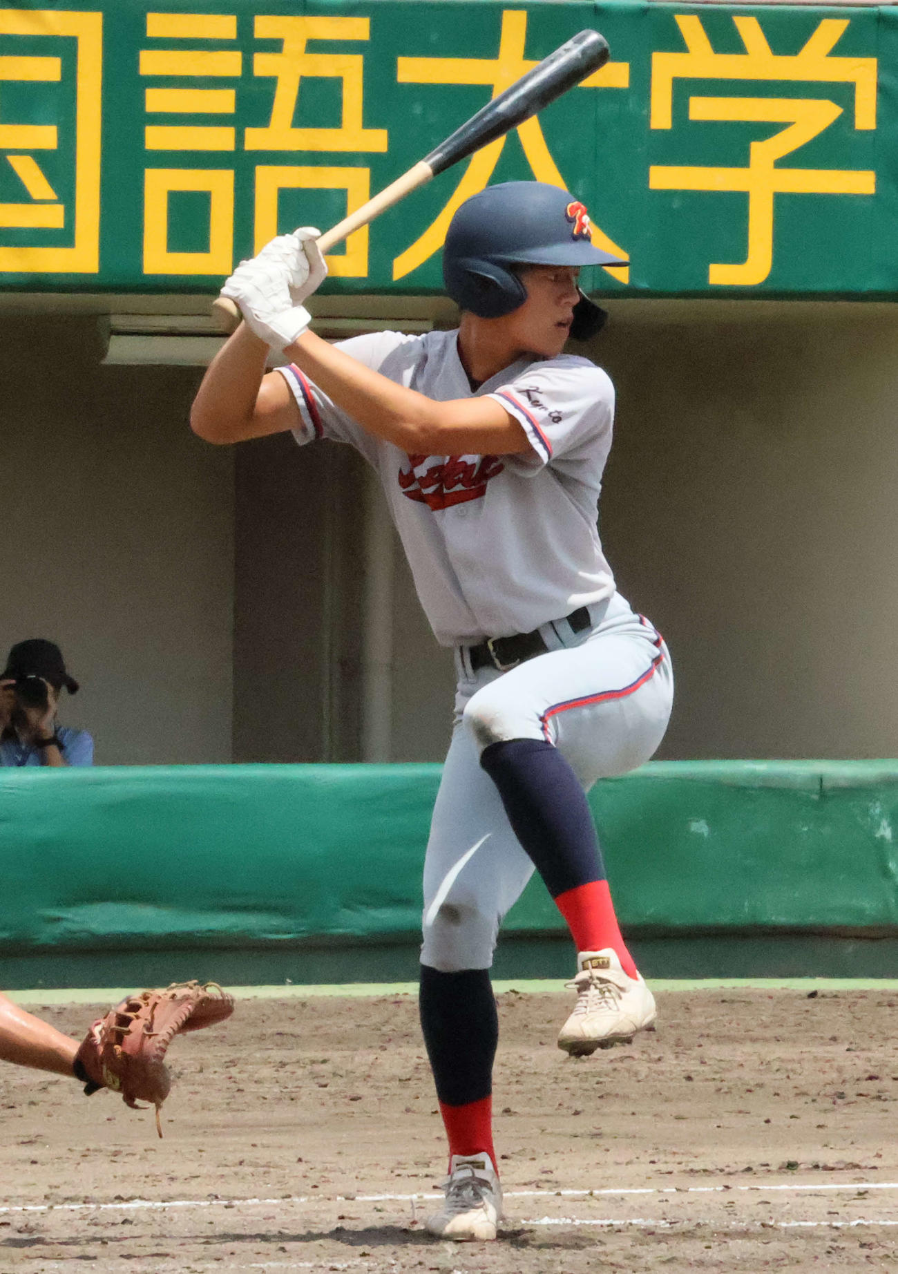 京都共栄学園対京都国際　3番・三塁で出場した京都国際・清水詩太（撮影・大西真生）