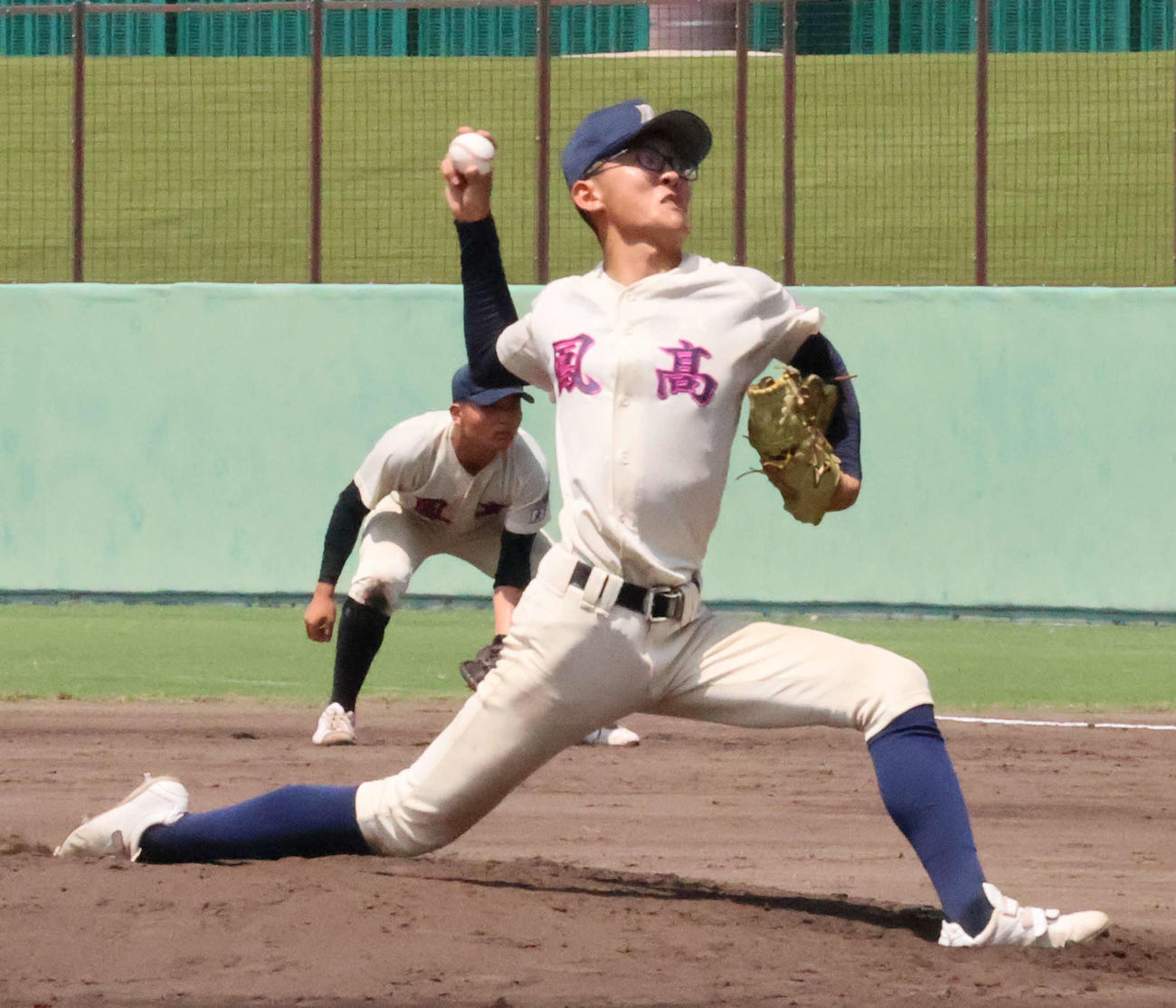 阪南大高対鳳　先発した鳳・山口穂積（撮影・大西真生）