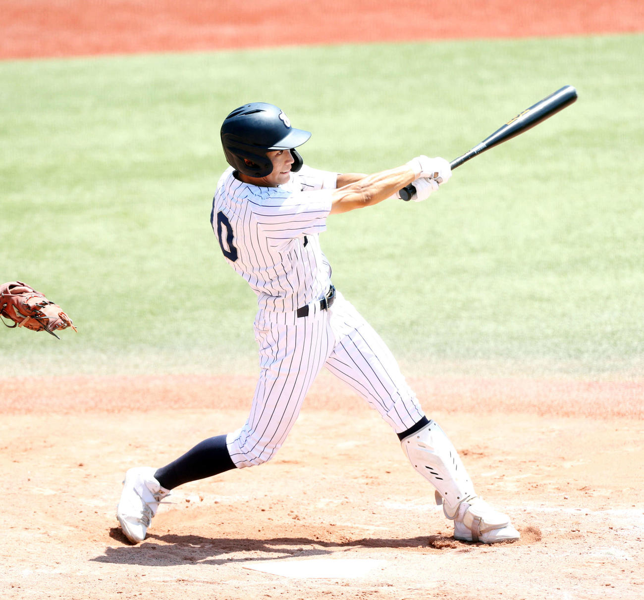 仙台育英対東北　8回に代打で出場した東北・大場主将（撮影・木村有優）