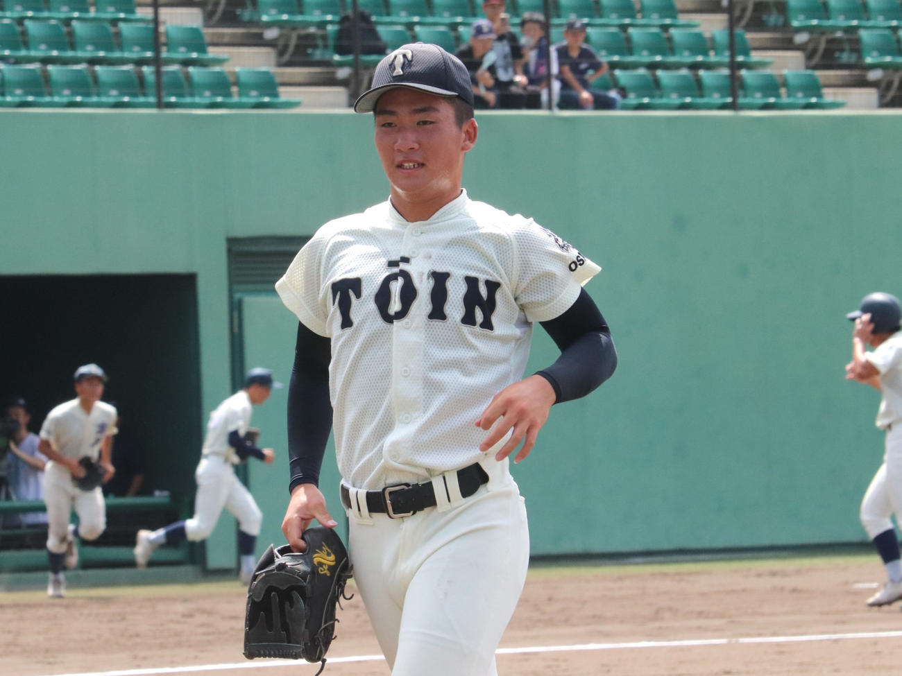大阪大会5回戦　高石対大阪桐蔭　先発した大阪桐蔭の背番号11・佐井川（撮影・中島麗）