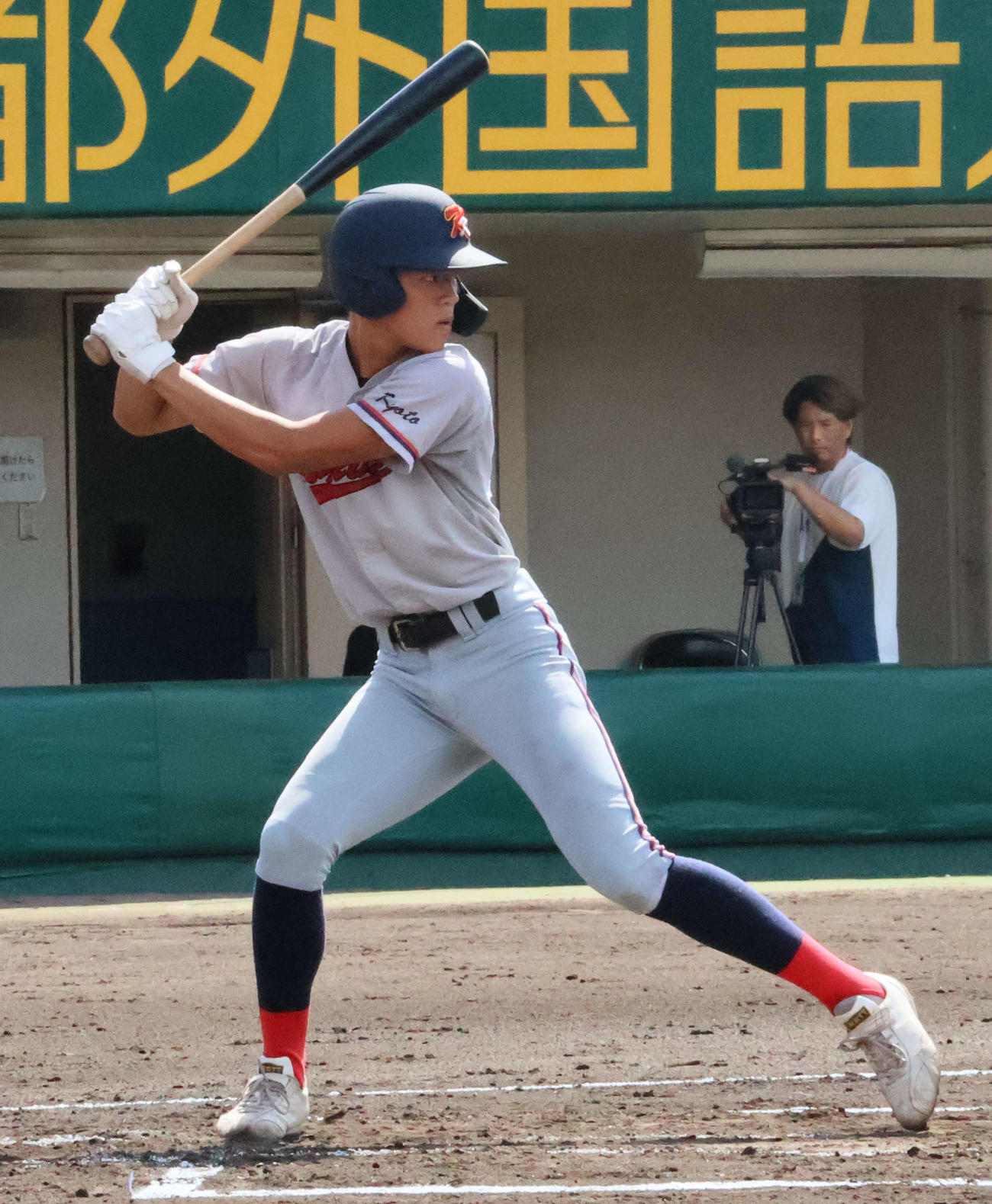 北嵯峨対京都国際　3安打1打点と活躍した京都国際・清水（撮影・大西真生）