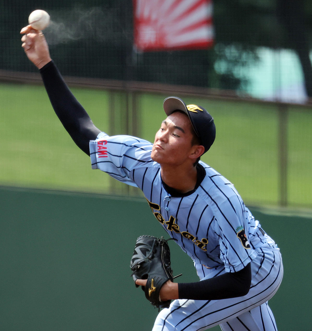 東海大相模対日大　東海大相模先発の福田（撮影・野上伸悟）