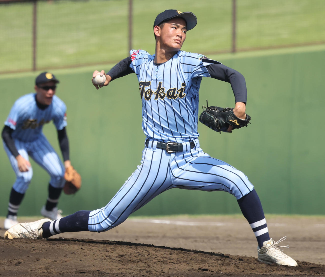東海大相模対日大　東海大相模先発の福田（撮影・野上伸悟）