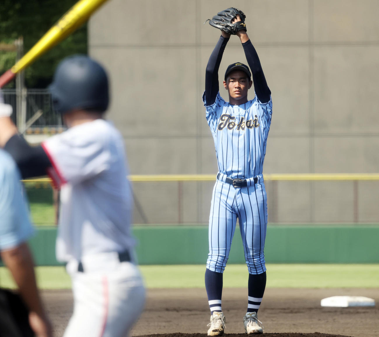東海大相模対日大　東海大相模先発の福田（撮影・野上伸悟）