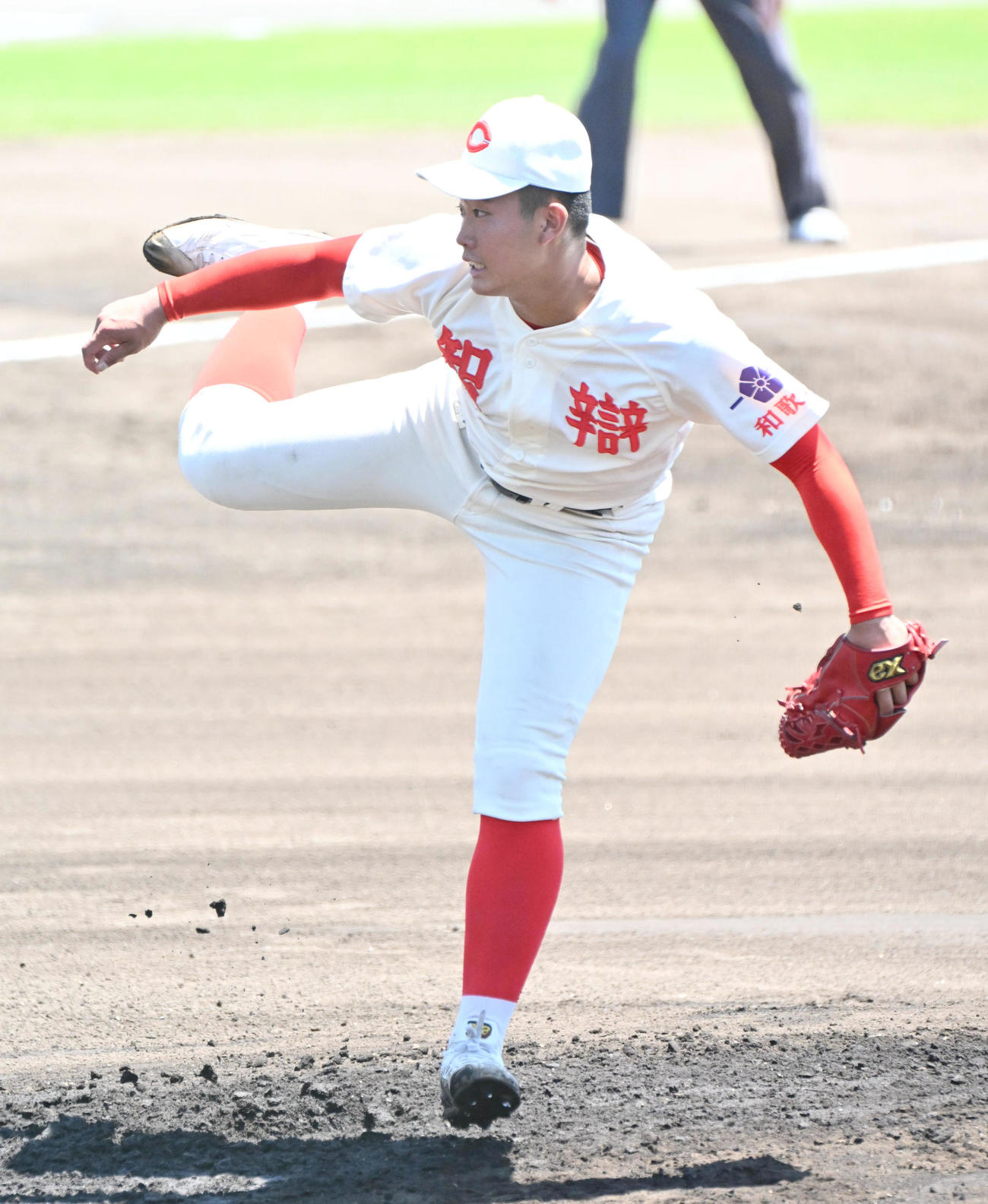 智弁和歌山対市和歌山　智弁和歌山先発の渡辺颯人（撮影・石井愛子）