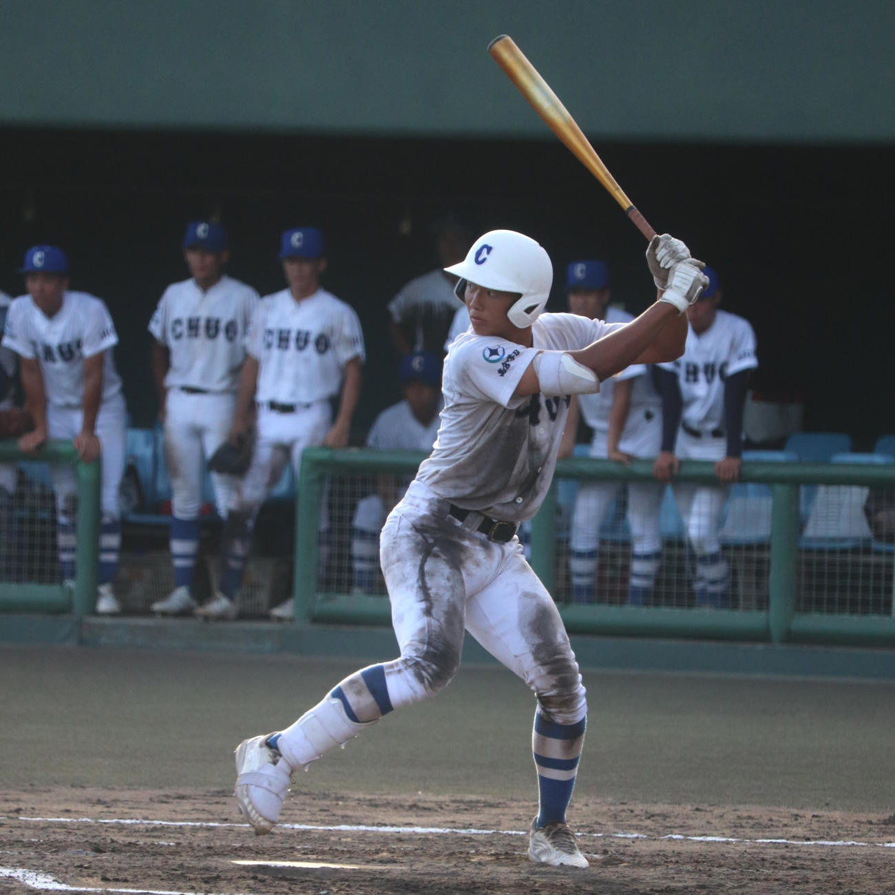 愛知大会準々決勝　享栄対東邦　豊橋中央対杜若　豊橋中央の「5番捕手」松井（撮影・中島麗）