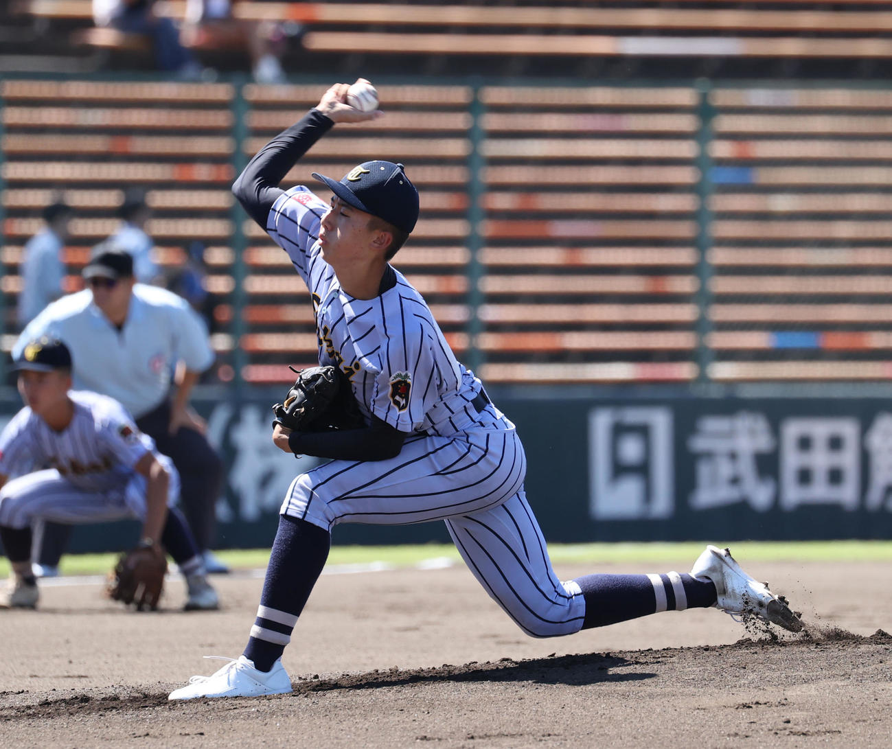 有明対東海大熊本星翔　東海大熊本星翔先発の水野（撮影・梅根麻紀）