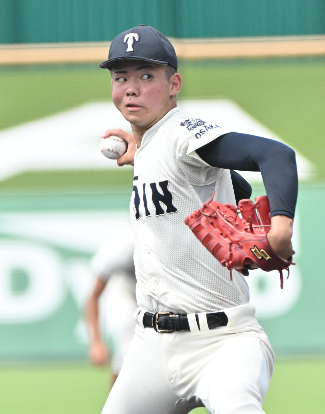 大阪偕星対大阪桐蔭　大阪桐蔭先発の森陽樹（撮影・石井愛子）