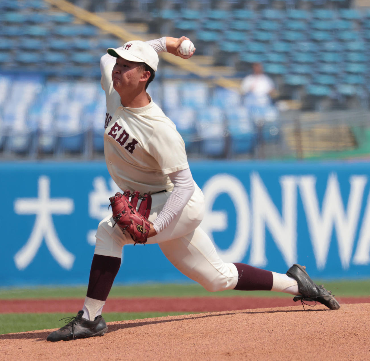 八王子学園八王子対早大学院　先発した早大学院・古田（撮影・柴田隆二）
