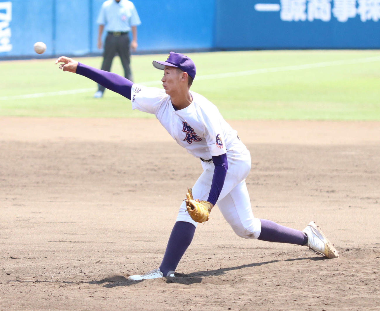 常総学院－藤代　先発し力投する藤代・斉藤（撮影・寺本吏輝）