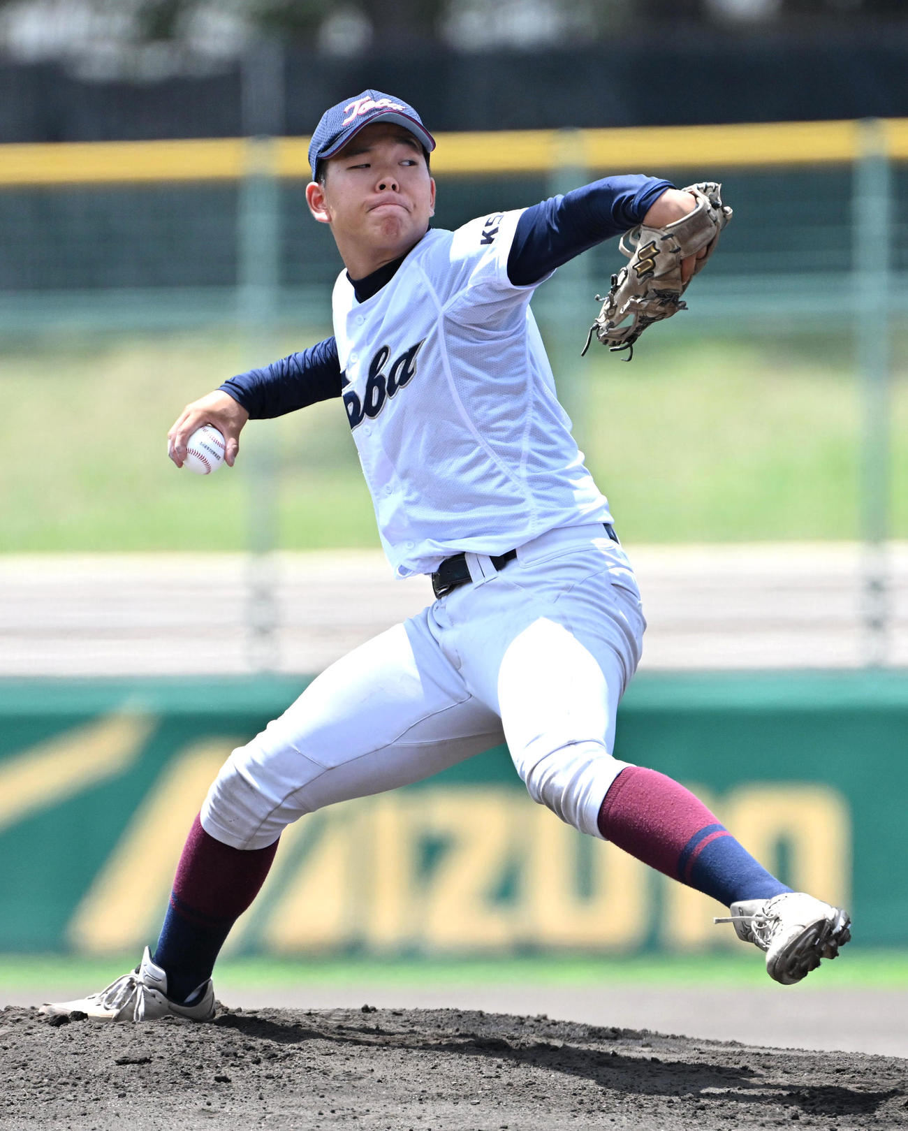 京都外大西対鳥羽　鳥羽先発の正村翔太（撮影・石井愛子）