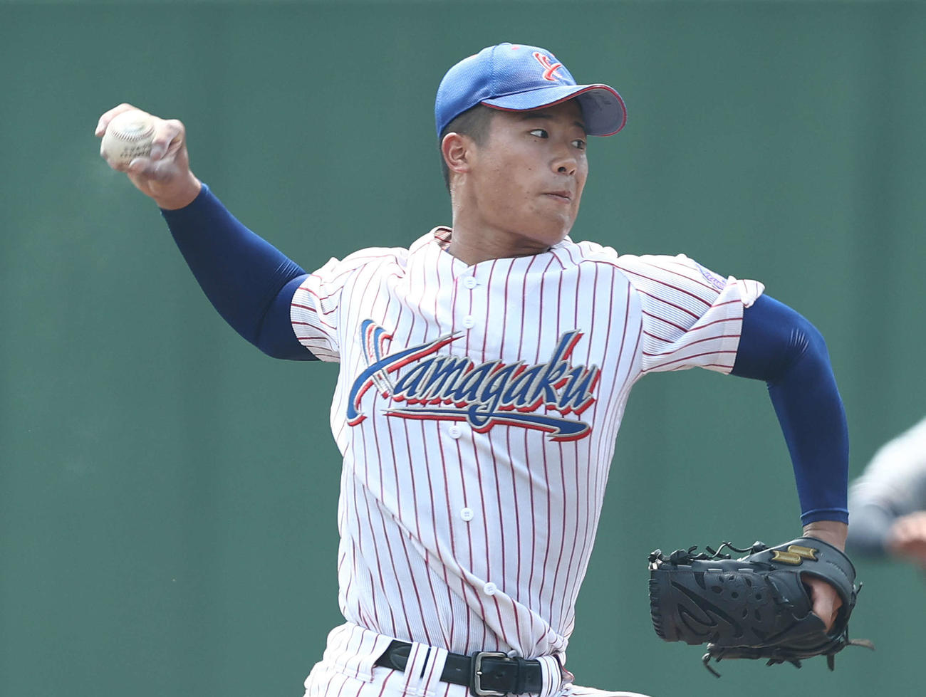 叡明対山村学園　先発登板する山村学園・横田（撮影・河田真司）