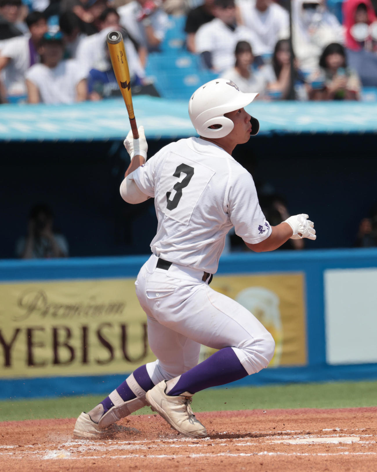 実践学園対関東第一　6回裏関東第一2死三塁、小林は右前に適時打を放つ（撮影・柴田隆二）