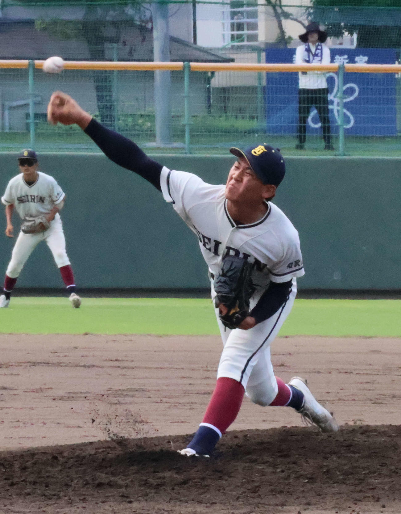 星林対田辺　先発した星林・則藤瑞起（撮影・大西真生）