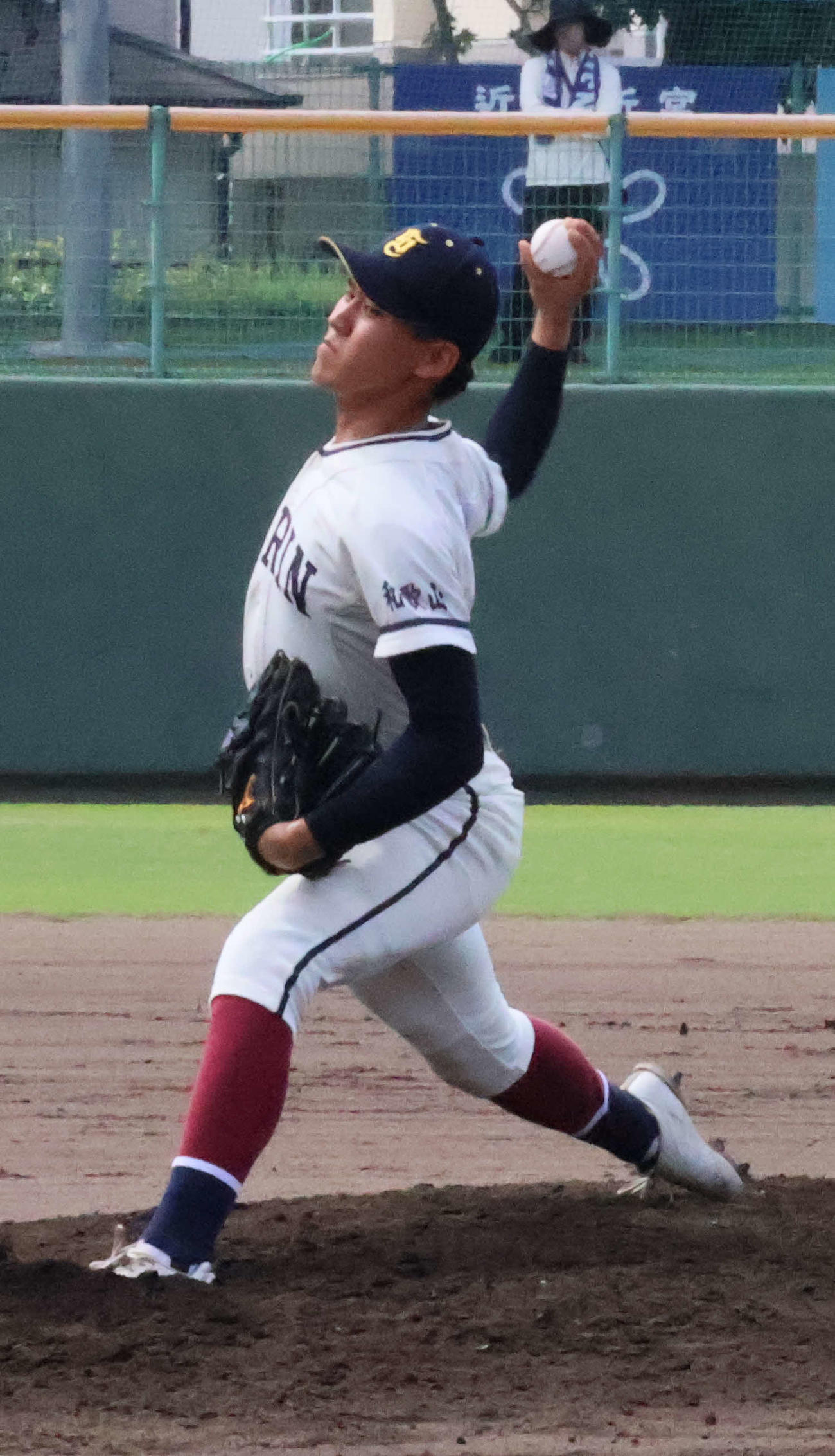 星林対田辺　先発した星林・則藤瑞起（撮影・大西真生）