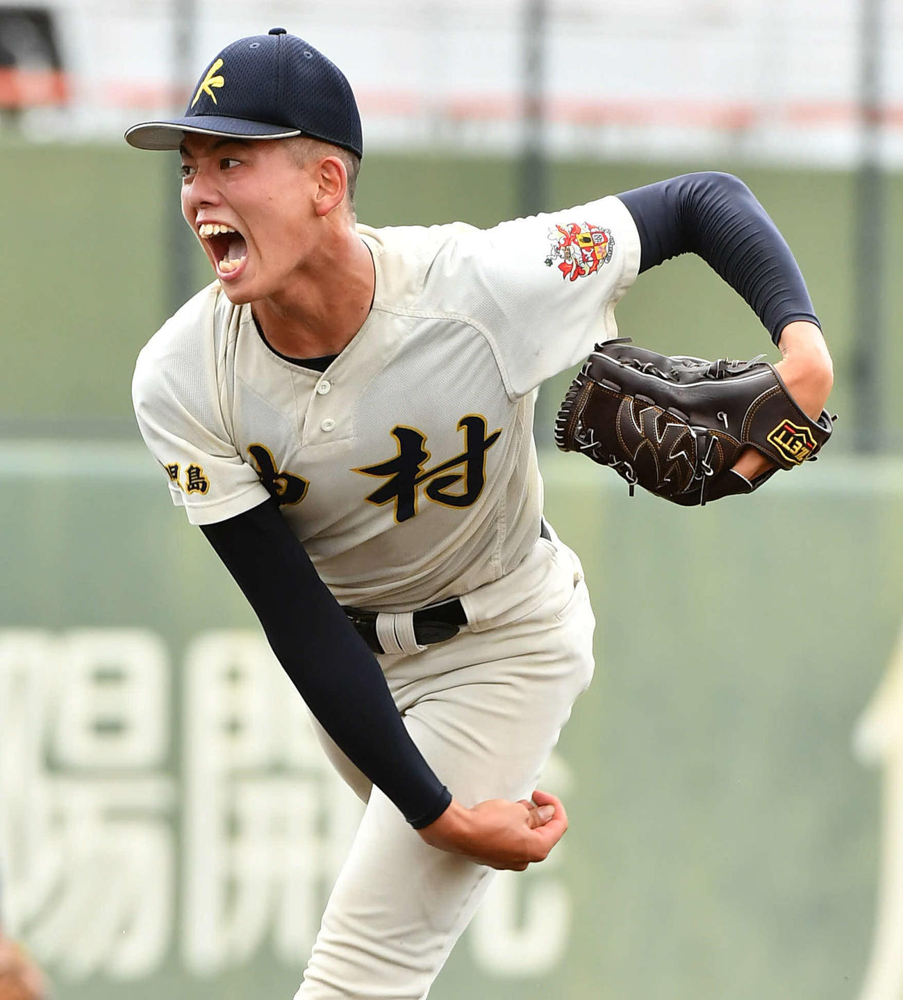 神村学園対れいめい　神村学園先発の早瀬（撮影・岩下翔太）
