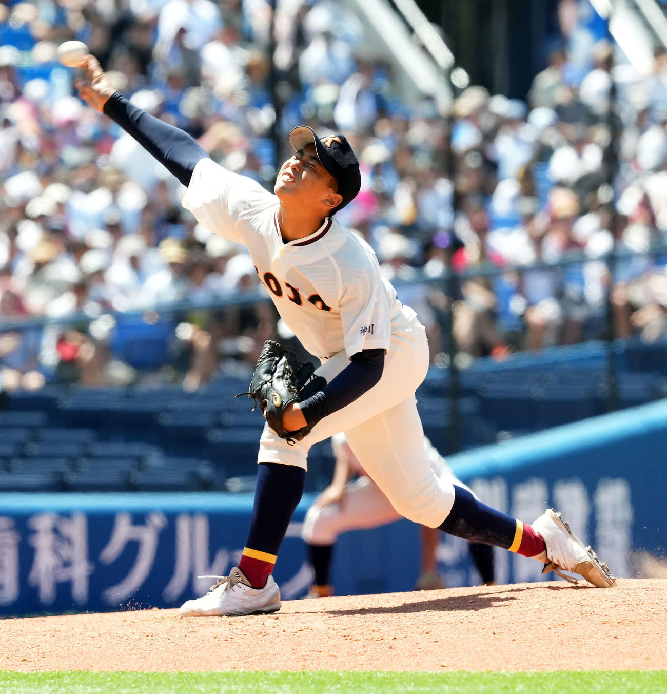 向上対東海大相模　向上の先発金沢（撮影・たえ見朱実）