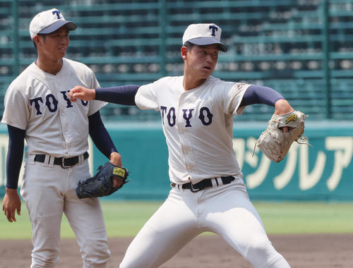 甲子園】背番号10東洋大姫路・阪下漣が甲子園練習「短くても長い