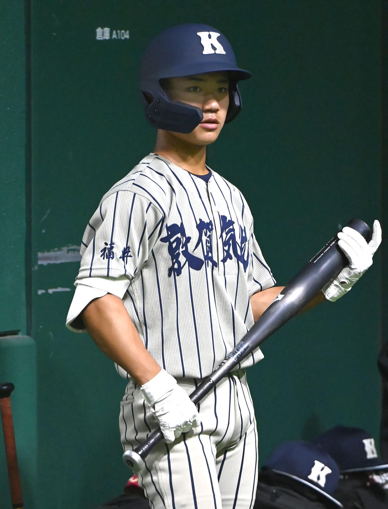 敦賀気比の岡部飛雄馬主将（撮影・石井愛子）