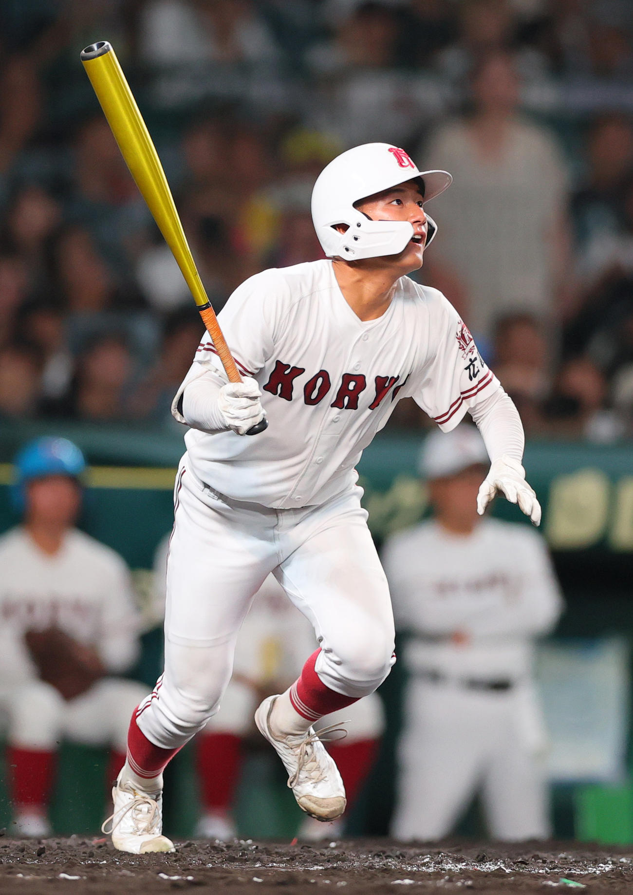 旭川志峯対広陵　4回裏広陵2死、高橋は中三塁打を放つ（撮影・上山淳一）