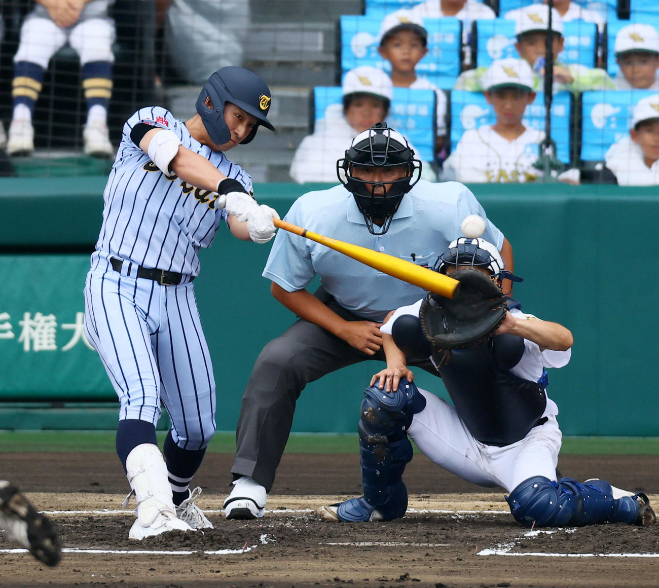 東海大熊本星翔対北海　1回表東海大熊本星翔1死三塁、大賀は左前適時打を放つ（撮影・加藤哉）