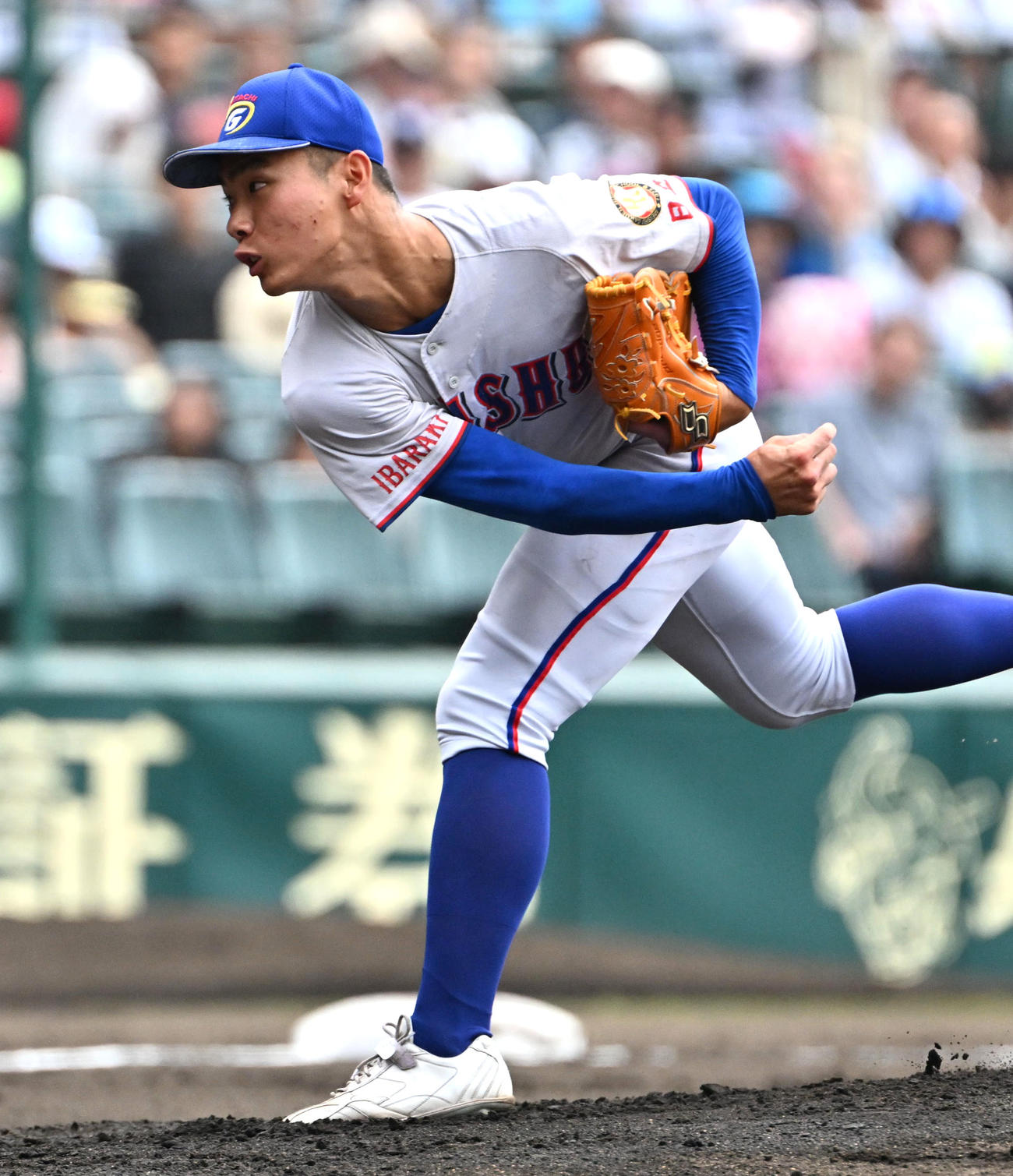 聖隷クリストファー対明秀学園日立　明秀学園日立先発の中岡誠志郎（撮影・石井愛子）