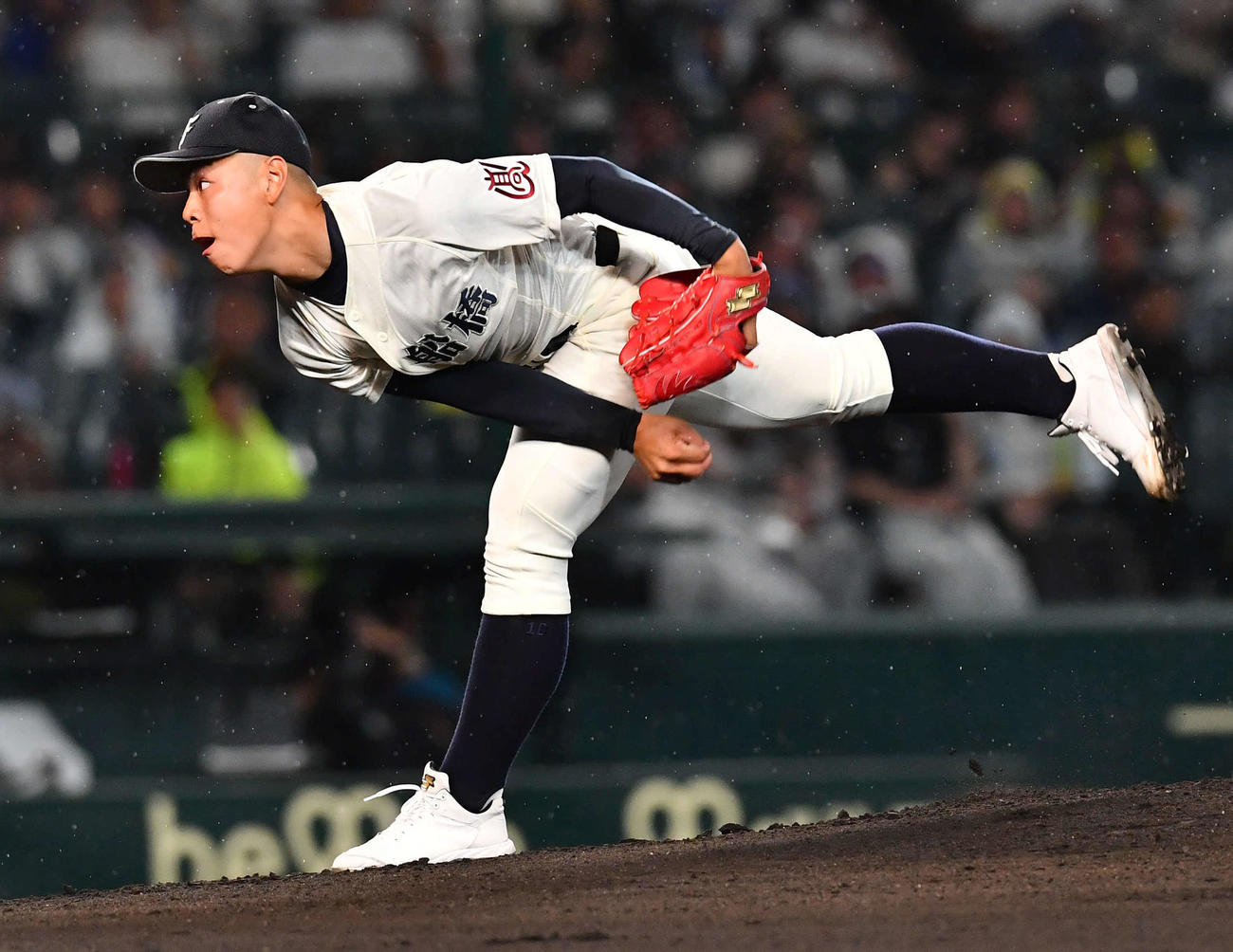 明豊対市船橋　市船橋先発の諸岡（撮影・岩下翔太）