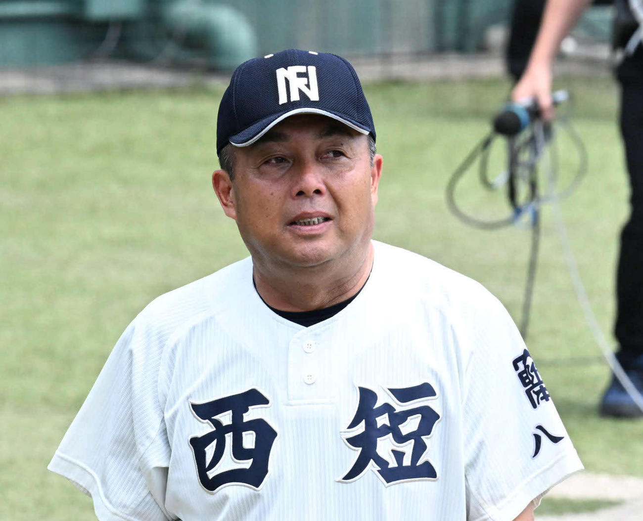 西日本短大付の西村慎太郎監督（2025年7月25日撮影）