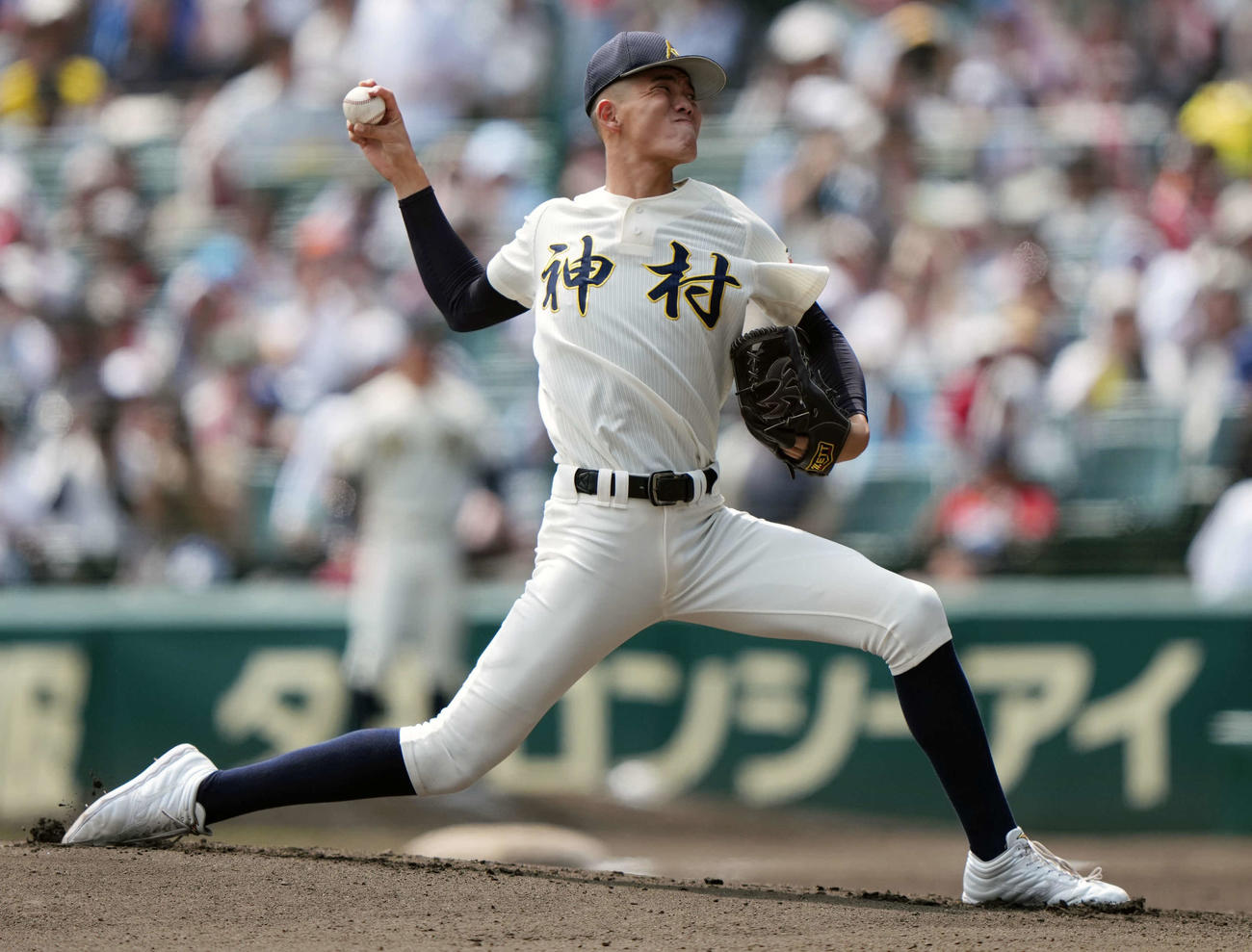 創成館対神村学園　神村学園先発の早瀬（撮影・小島史椰）