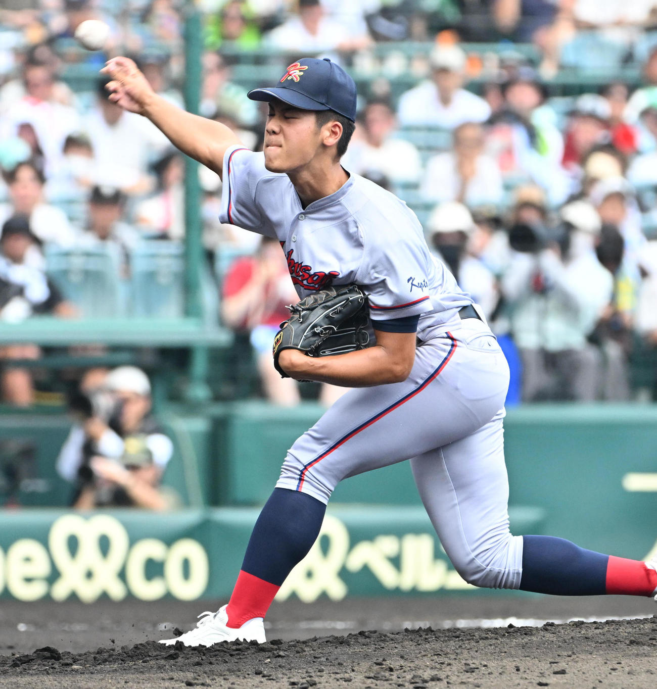 京都国際対尽誠学園　京都国際先発の酒谷（撮影・石井愛子）