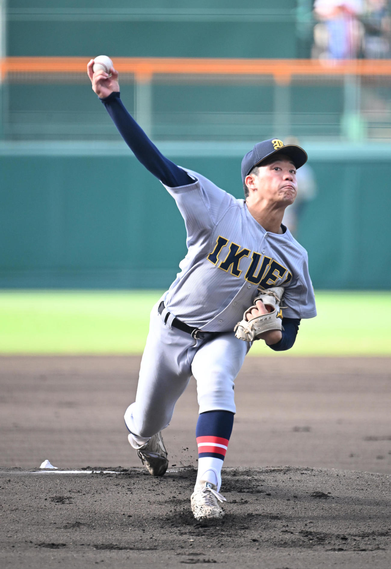 開星対仙台育英　先発する仙台育英・梶井（撮影・和賀正仁）