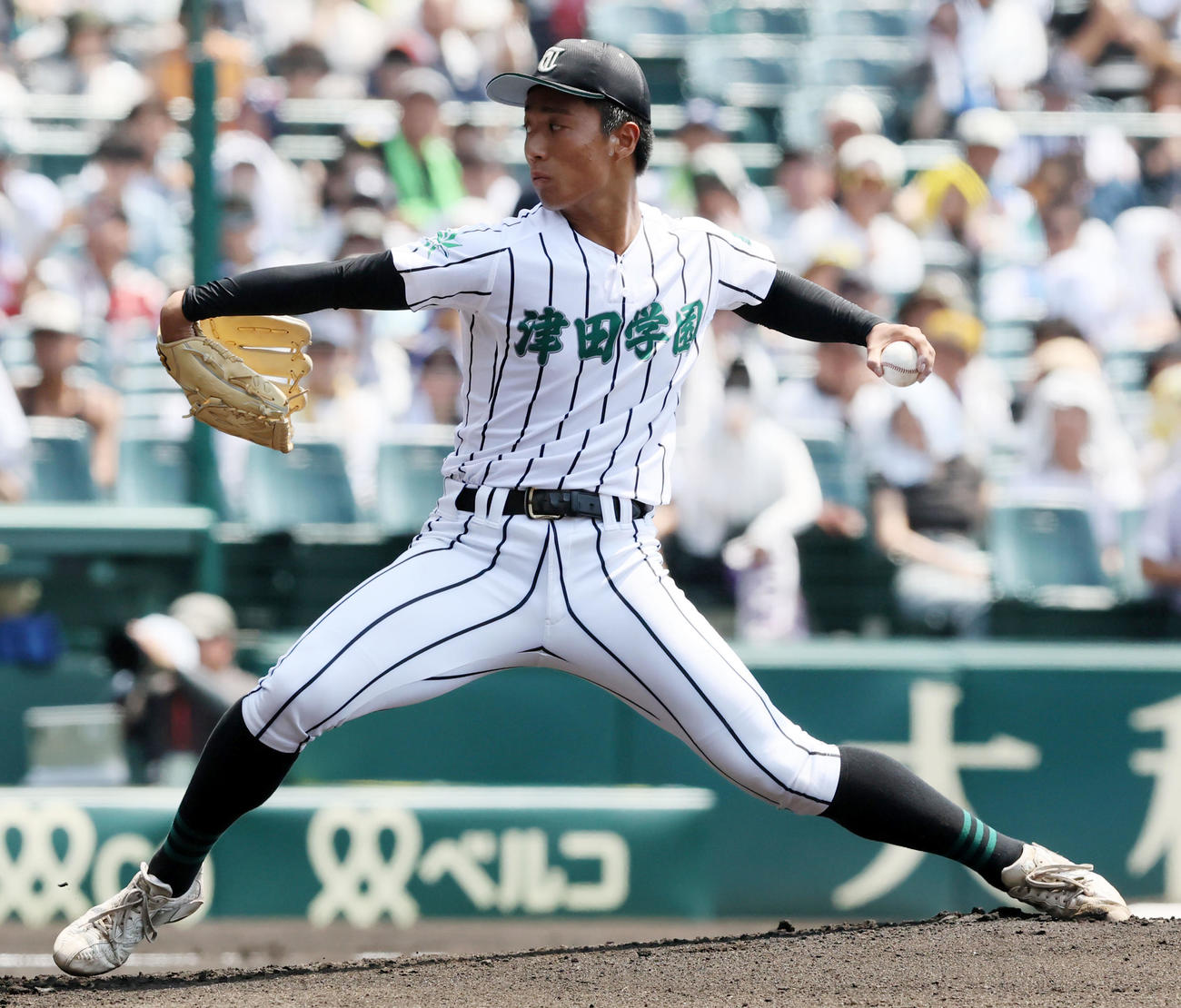 横浜対津田学園　横浜戦に先発する桑山（撮影・加藤哉）