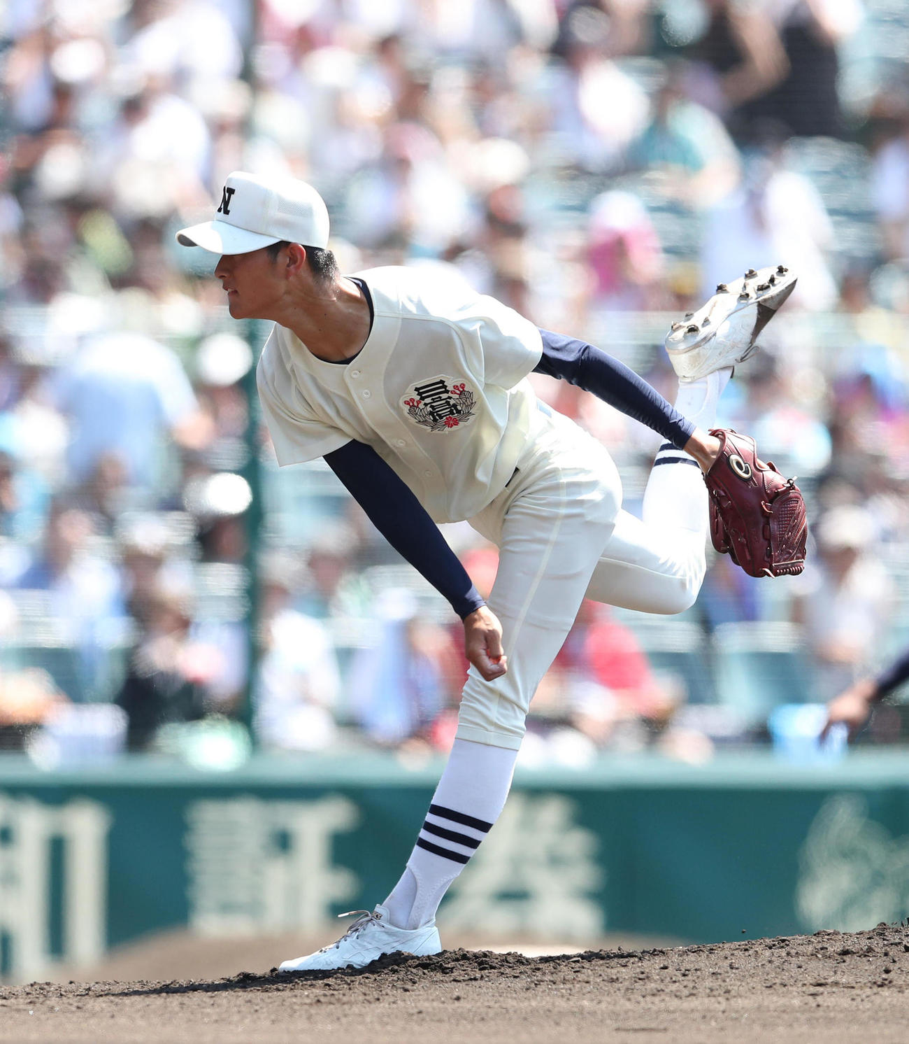 日大三対関東第一　関東第一戦に先発する日大三・山口（撮影・白石智彦）