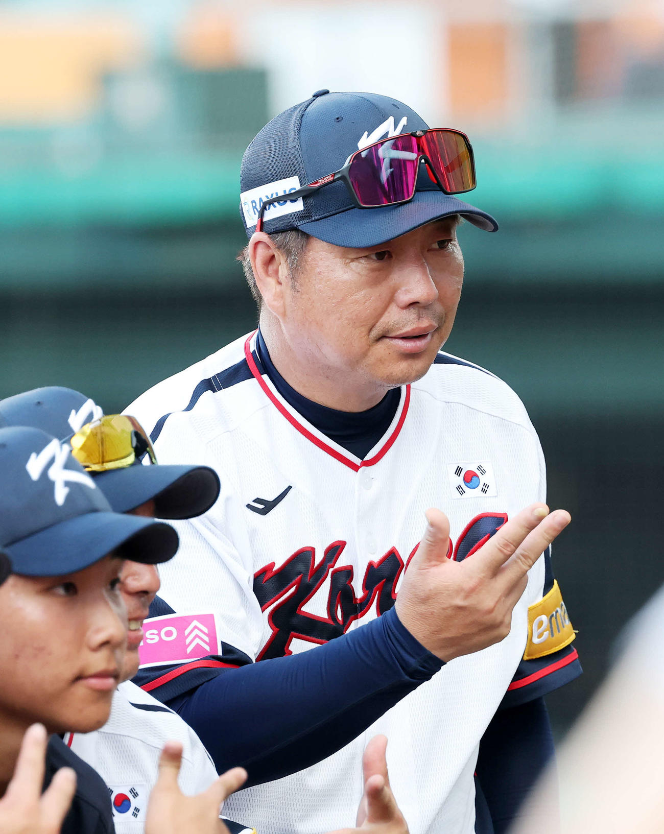 プエルトリコ対韓国　初戦を勝利した韓国・ソク・スチョル監督（撮影・鈴木正人）