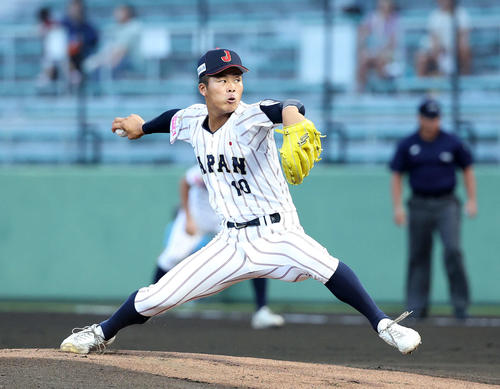 南アフリカ対日本 力投する日本先発の中野(撮影・鈴木正人)