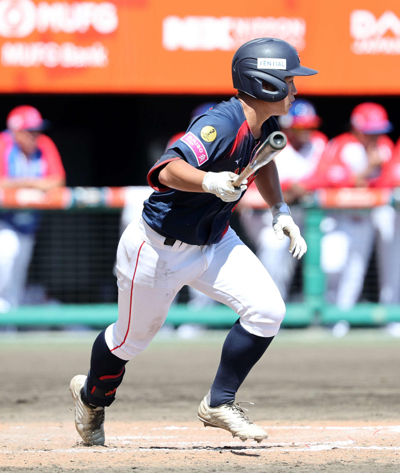 日本対キューバ　3回表日本無死三塁、奥村凌は中前適時打を放つ（撮影・鈴木正人）