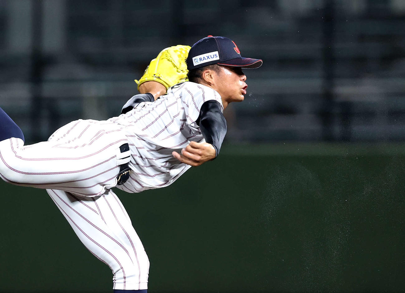 南アフリカ対日本　力投する日本先発の中野（撮影・鈴木正人）