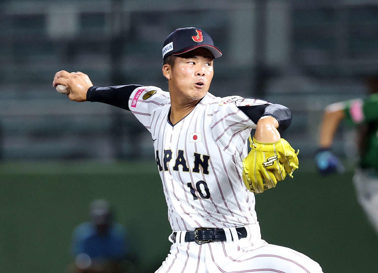 南アフリカ対日本　力投する日本先発の中野（撮影・鈴木正人）