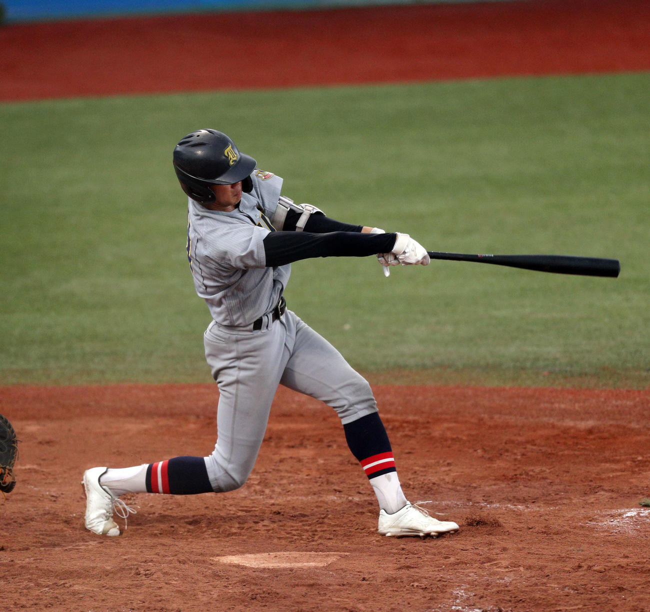 東北学院対仙台育英　打席に立つ仙台育英・福井（撮影・木村有優）