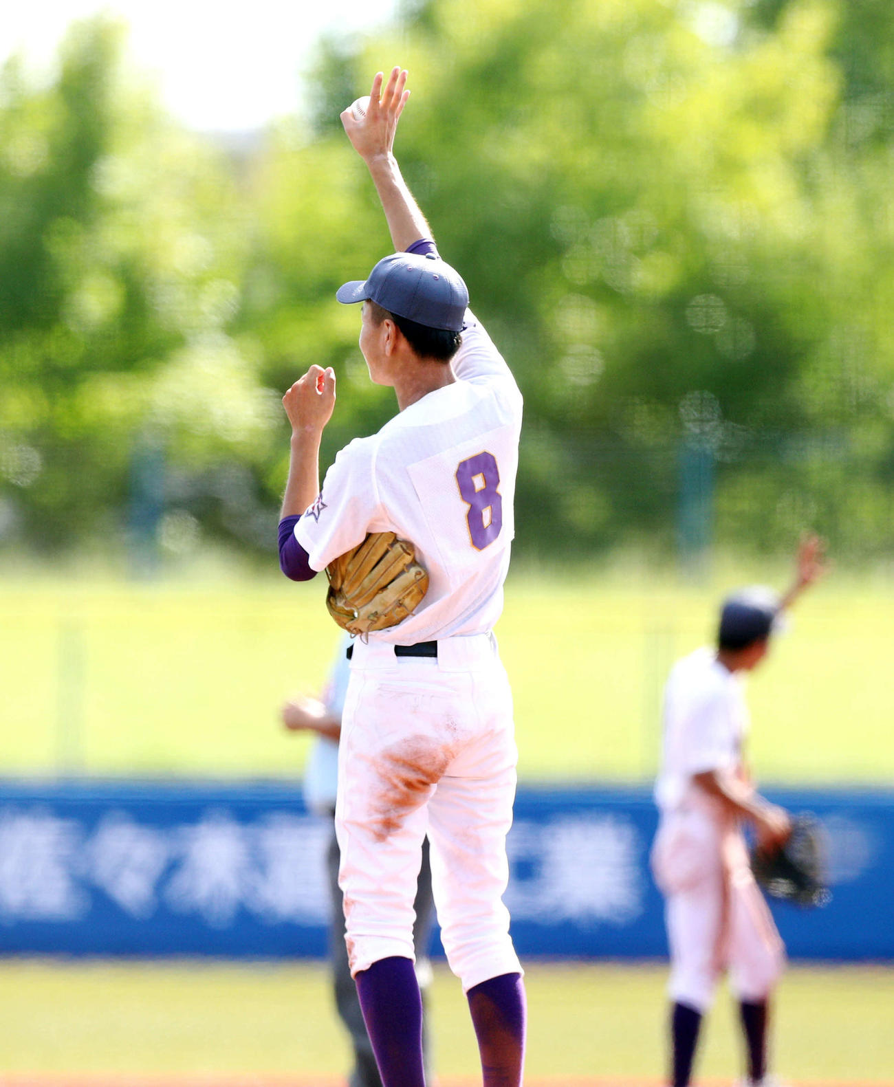 気仙沼対日本ウェルネス宮城　仲間に声をかける気仙沼・斉藤（撮影・木村有優）