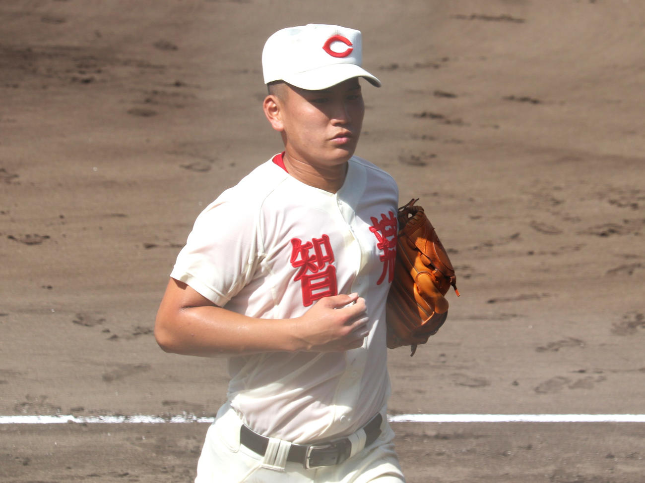 秋季奈良大会3回戦　橿原対智弁学園　先発した智弁学園の背番号10・水口亮明