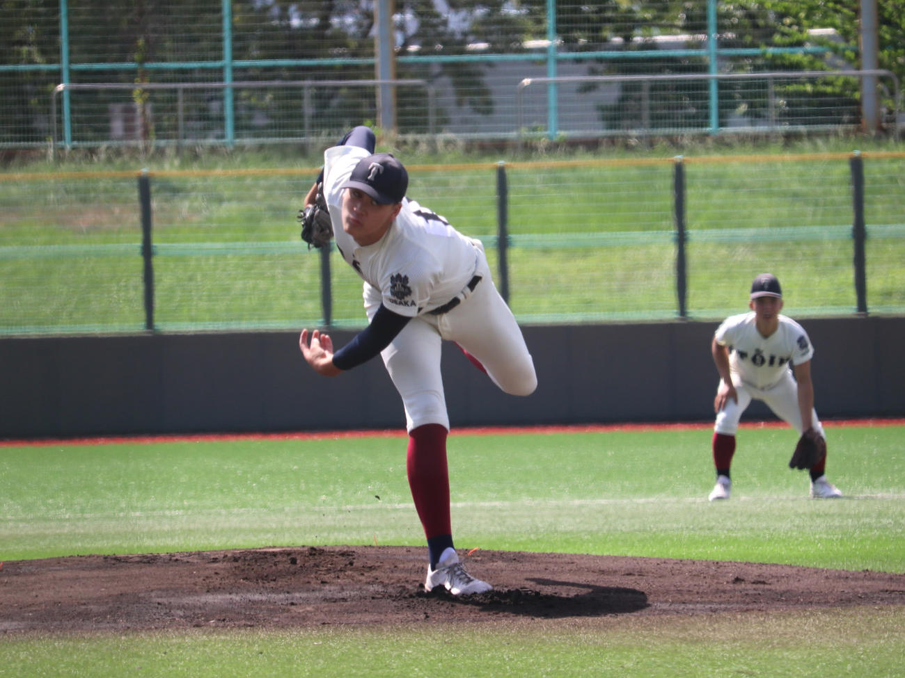 大阪大会5回戦　浪速対大阪桐蔭　先発した背番号11の1年生、大阪桐蔭・川本（撮影・中島麗）
